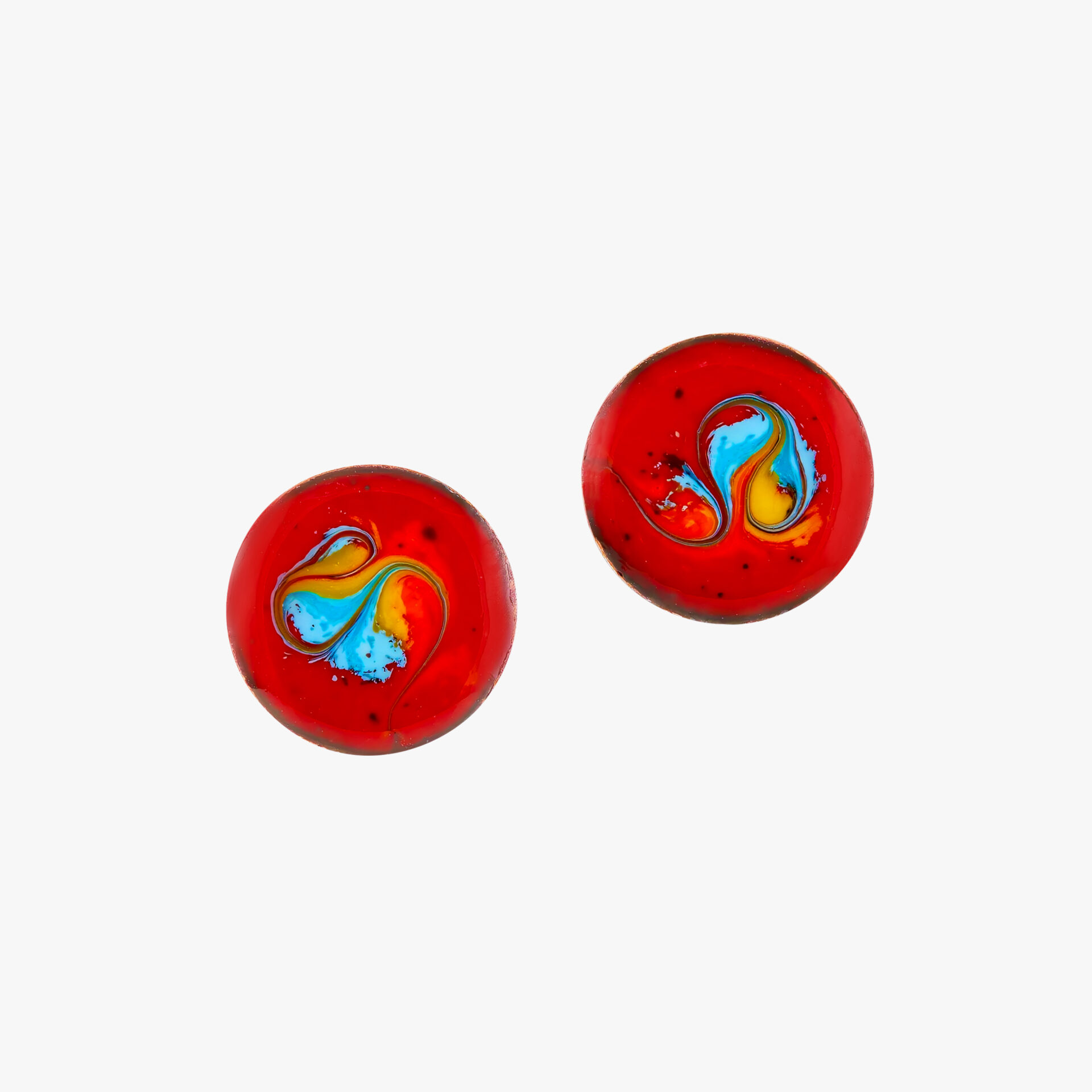 red stud earrings