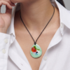 Celadon Green Costume Pendant Necklace