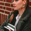 Celtic Green drop earrings