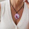 Pinky Mauve Large Costume Pendant