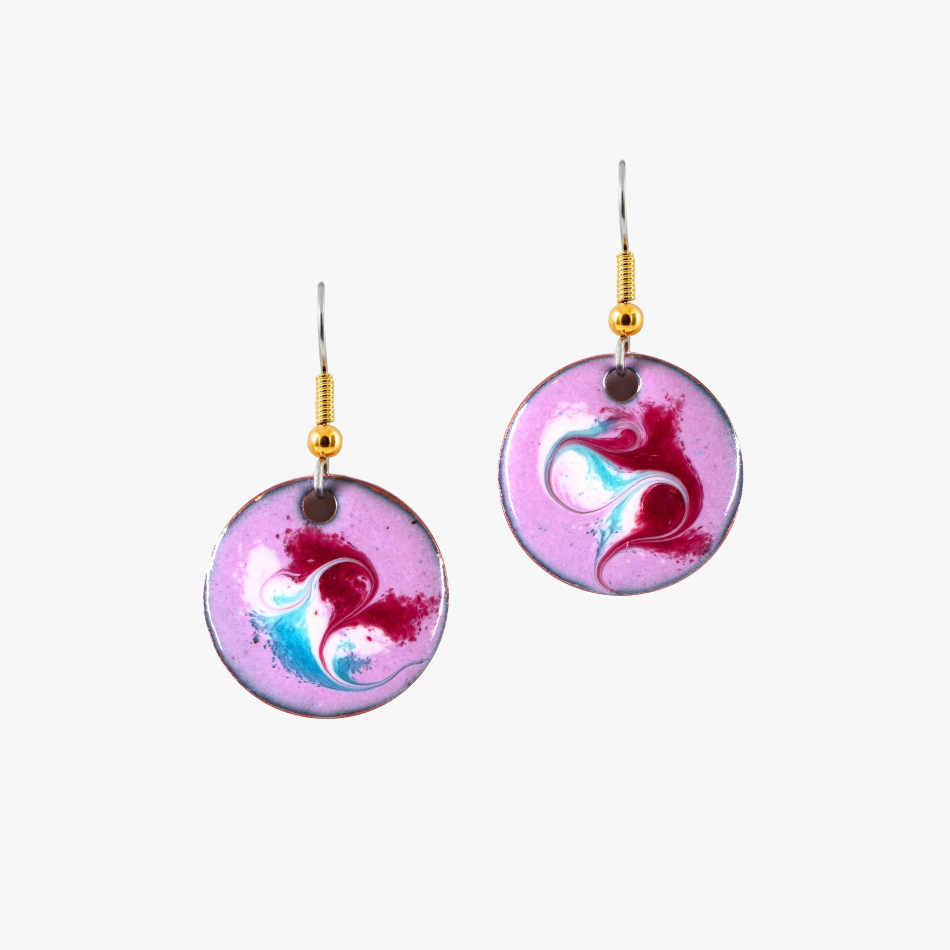 pink drop earrings