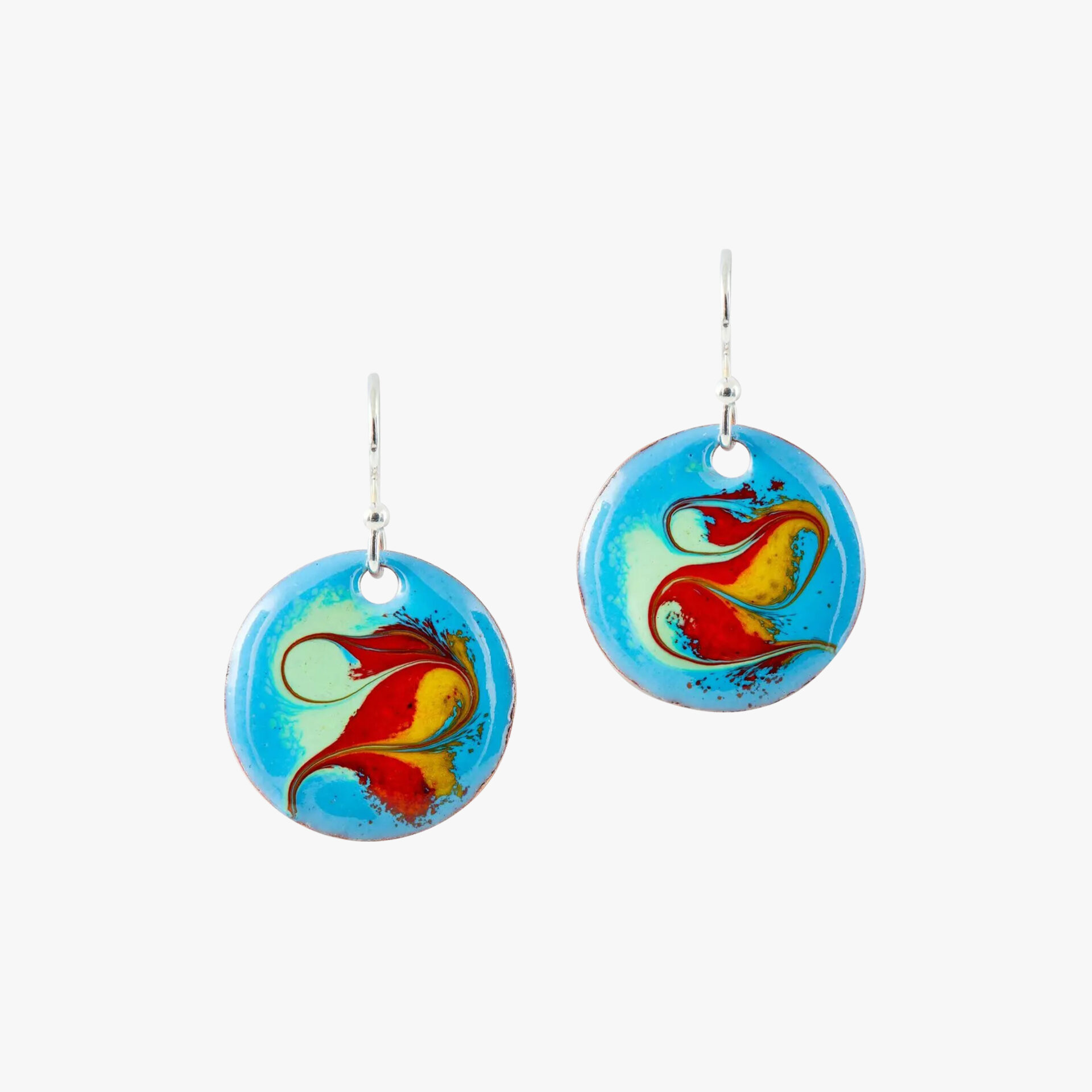 turquoise silver earrings