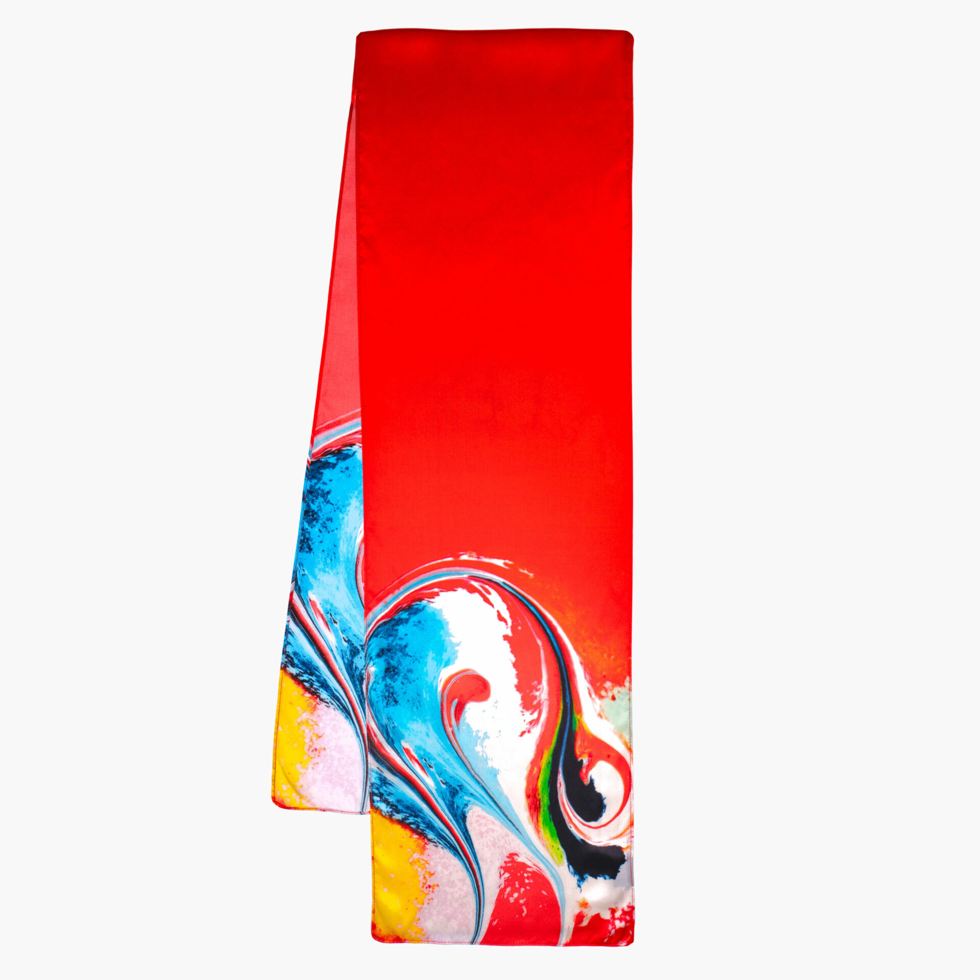 red silk scarf