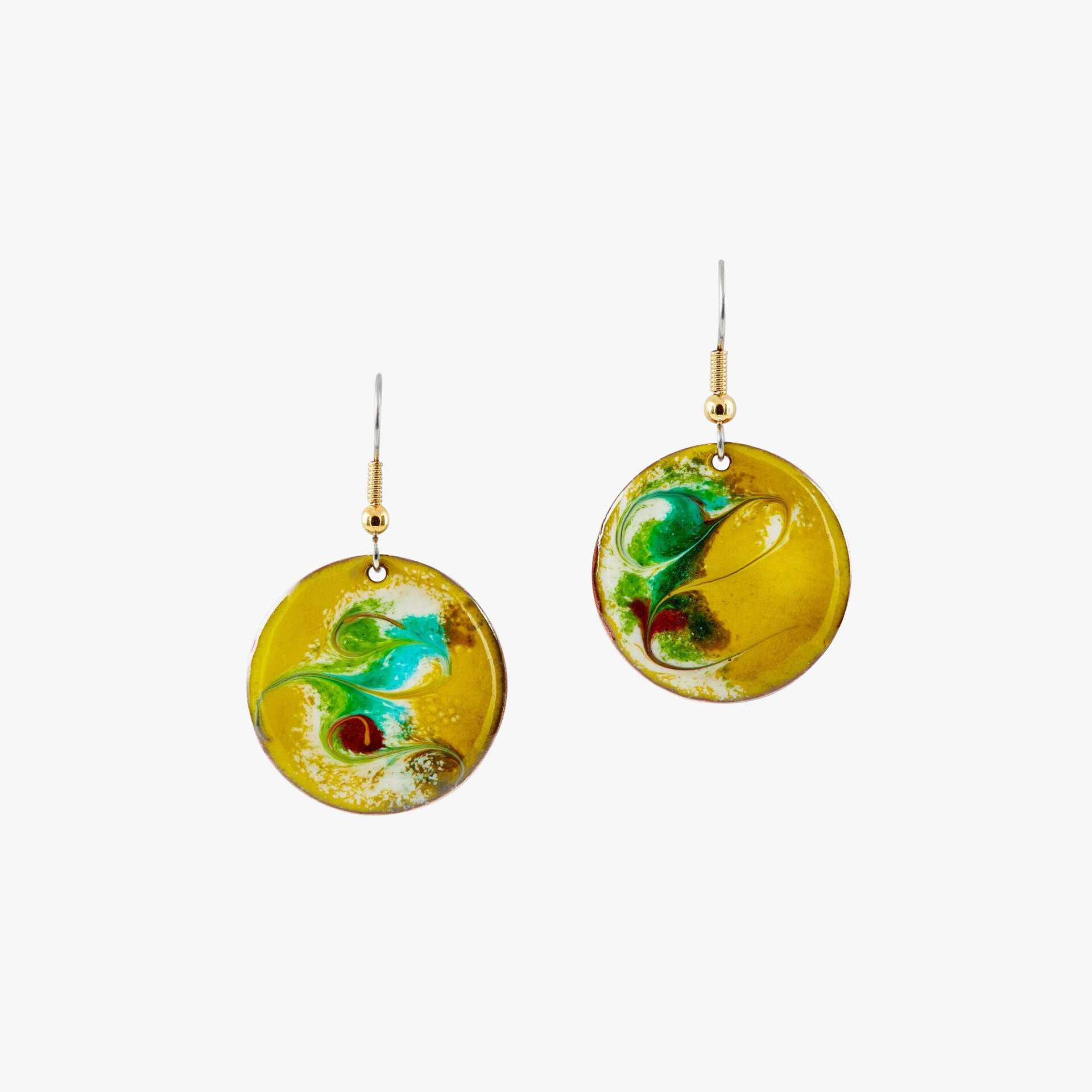 Yellow drop earrings