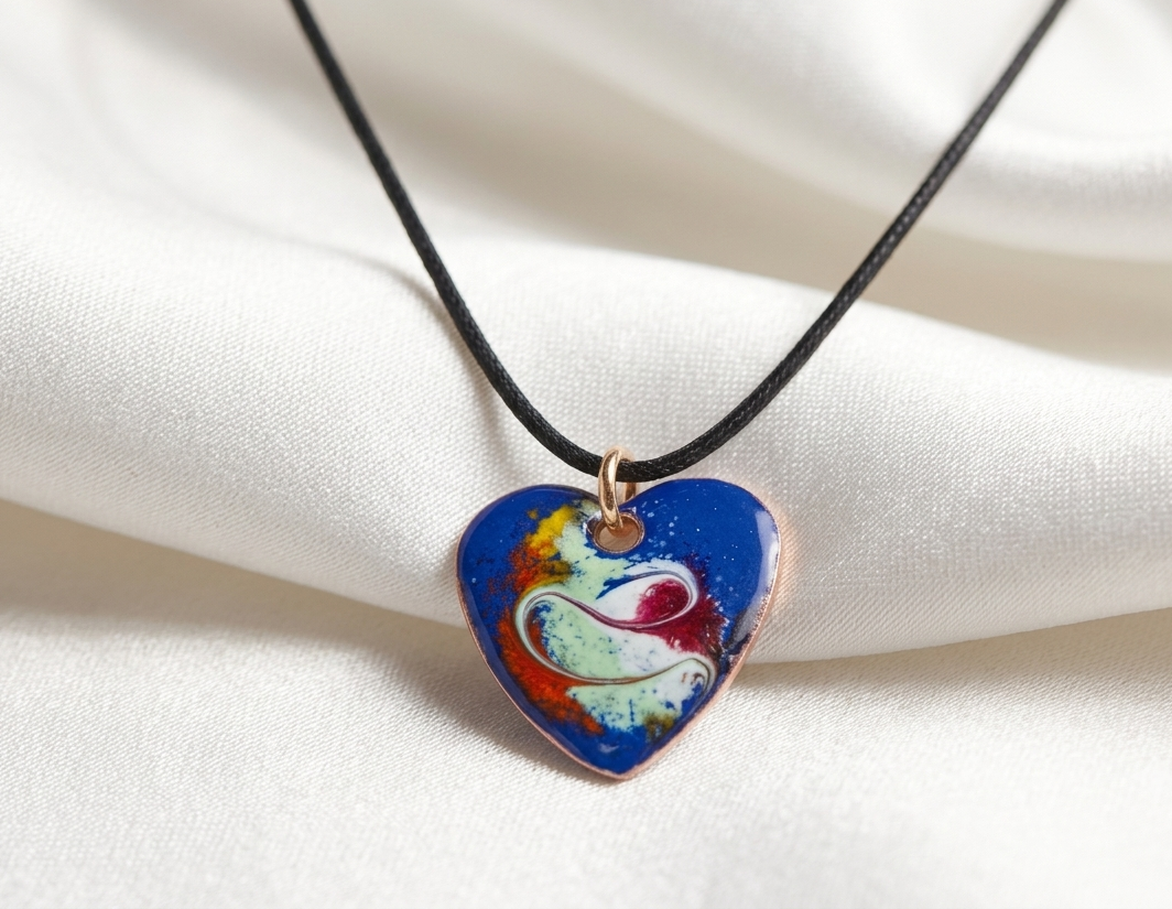 Blue Heart Shaped Pendant