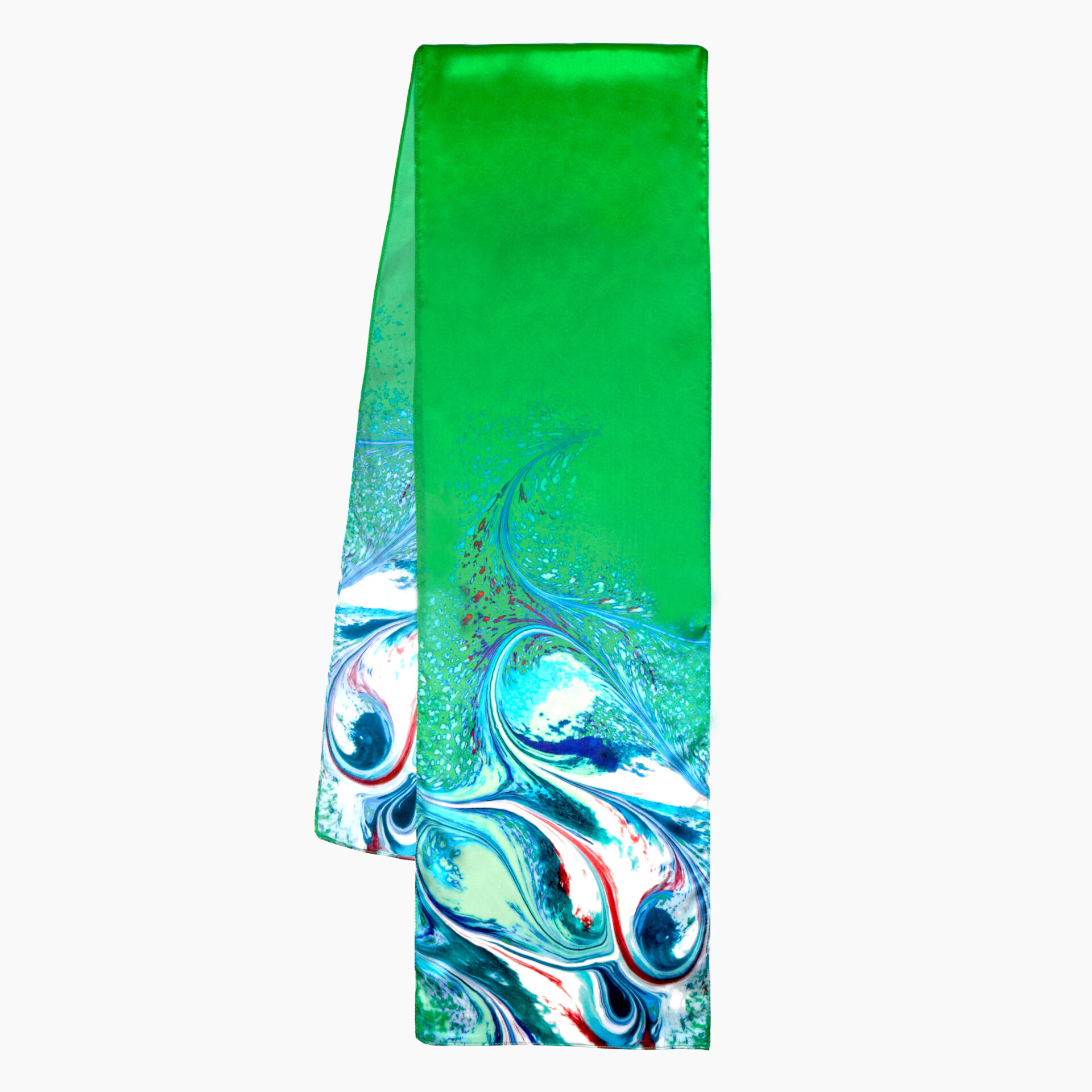 Irish green silk scarf