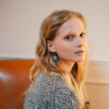 Lapis Blue Fan earrings