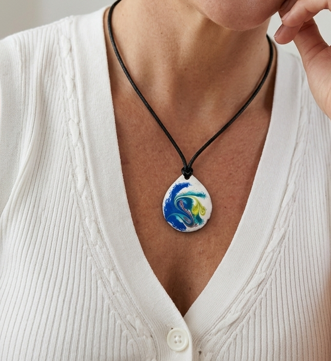 greek inspired ivory pendant