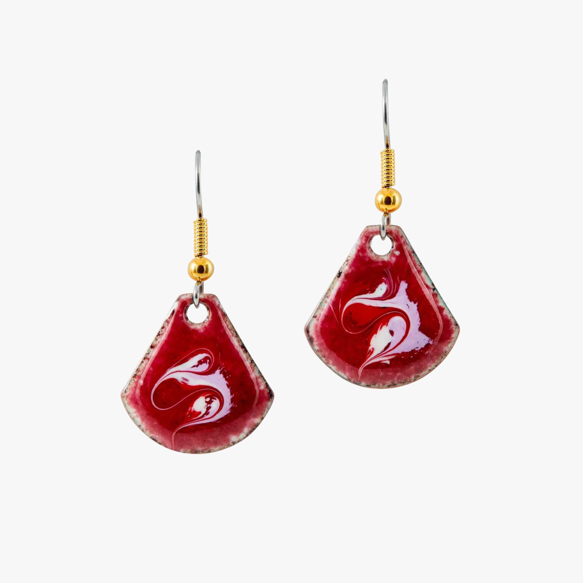 ruby drop earrings