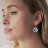 Grecian small drop enamel earrings