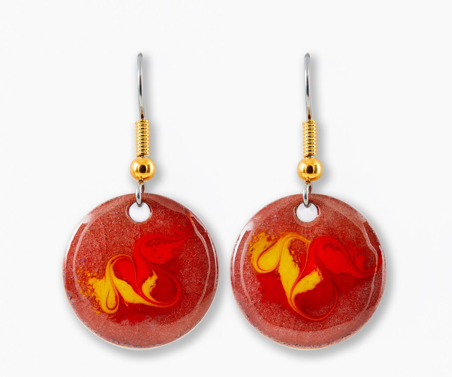 dark red drop earrings