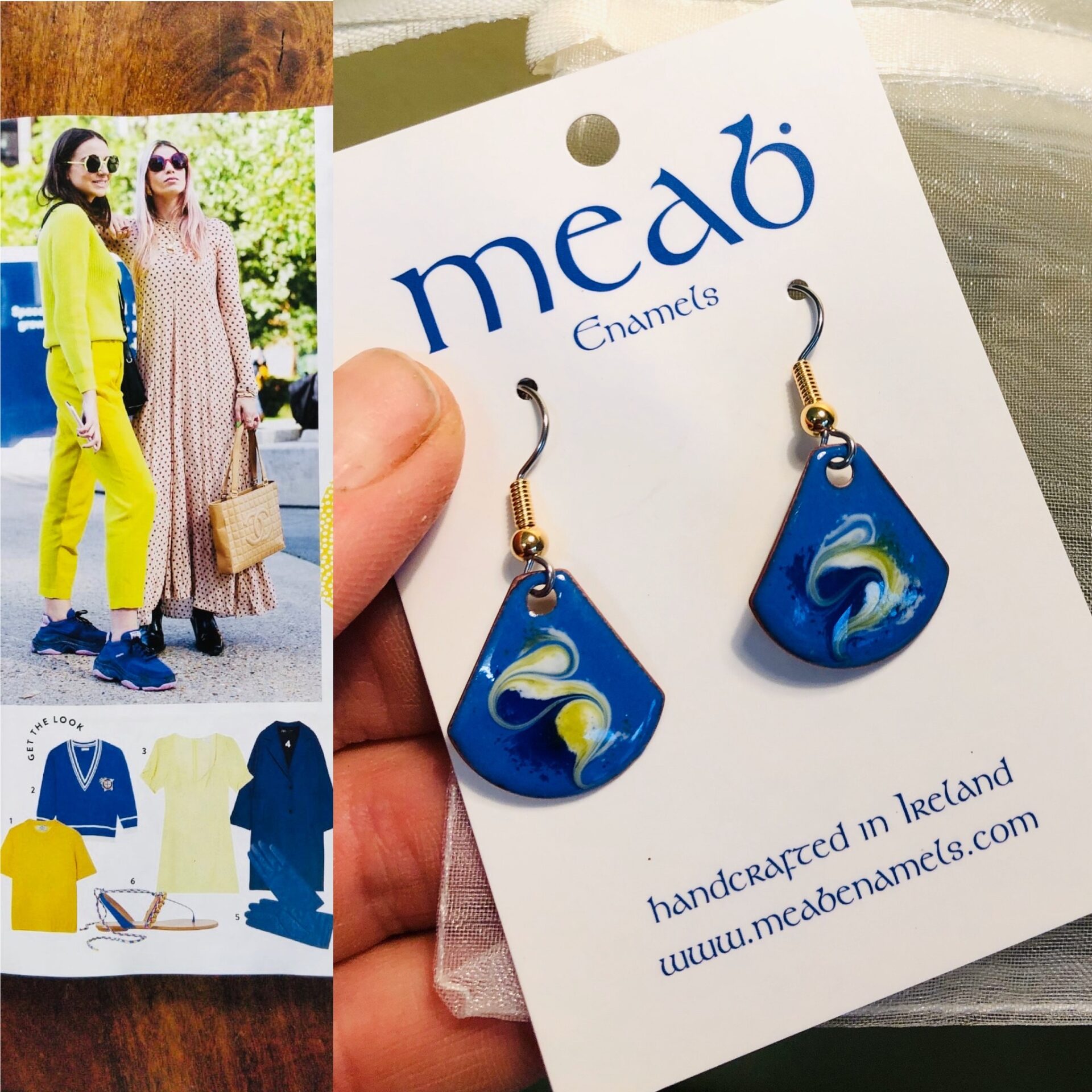Lapis Blue Small Drop Earrings