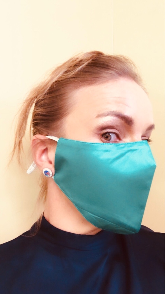 green face mask