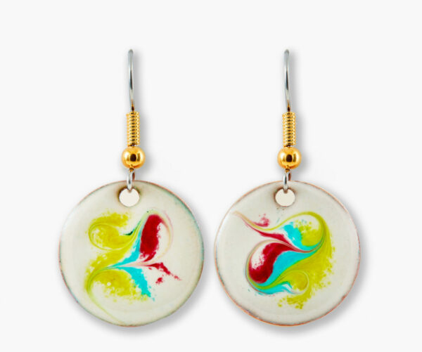 cream drop earrings