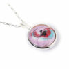 Pink silver plated pendant