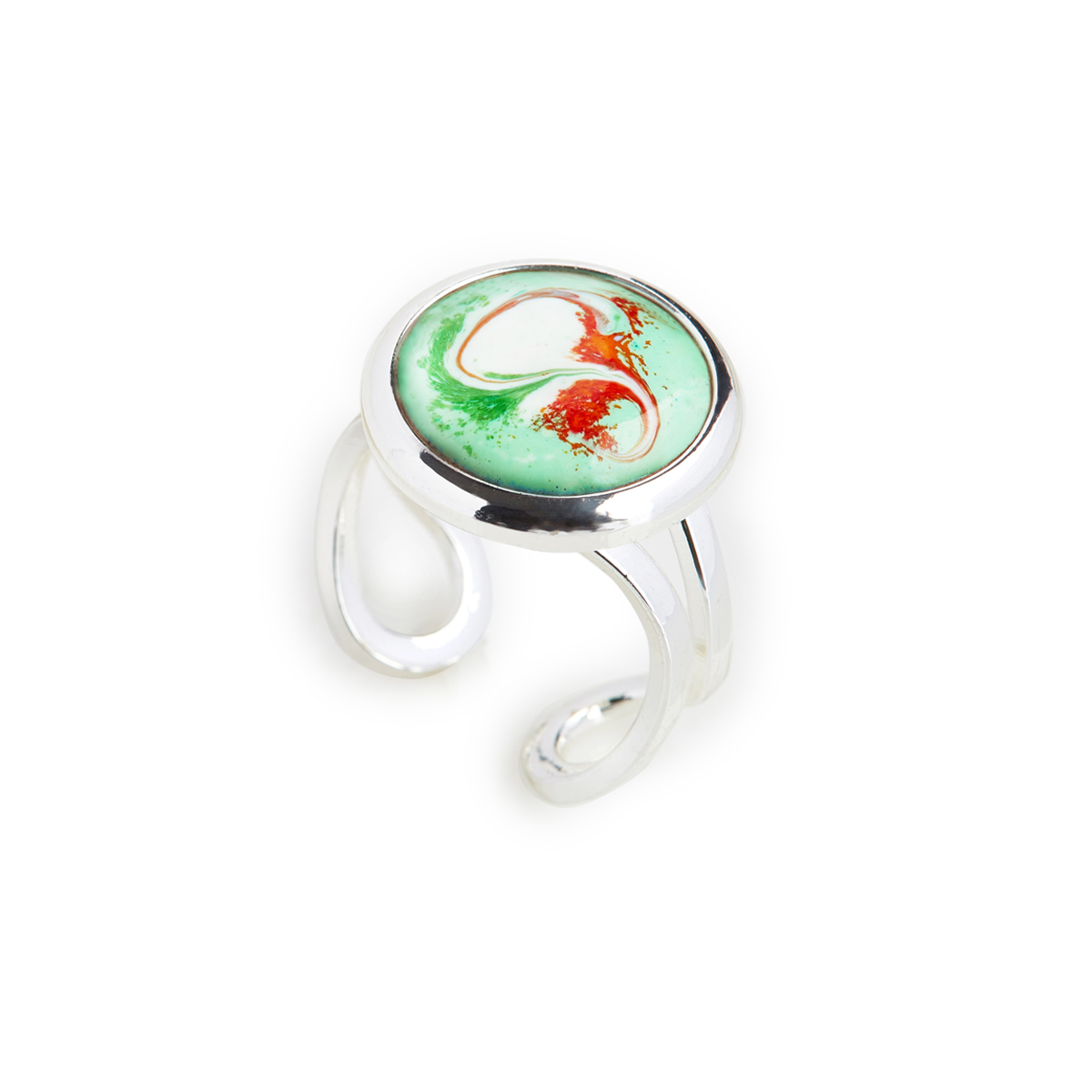 Celadon Green Adjustable Ring — Meab Enamels