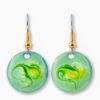 Pistachio green drop earrings