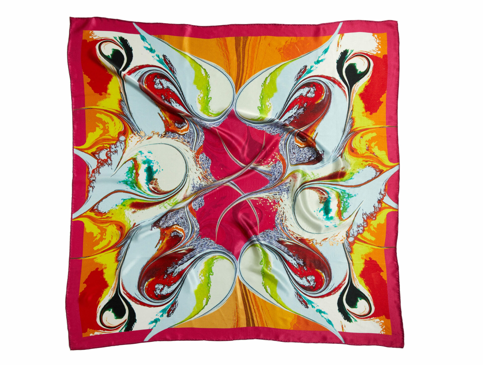 Orange silk scarf