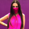 hot pink silk face mask