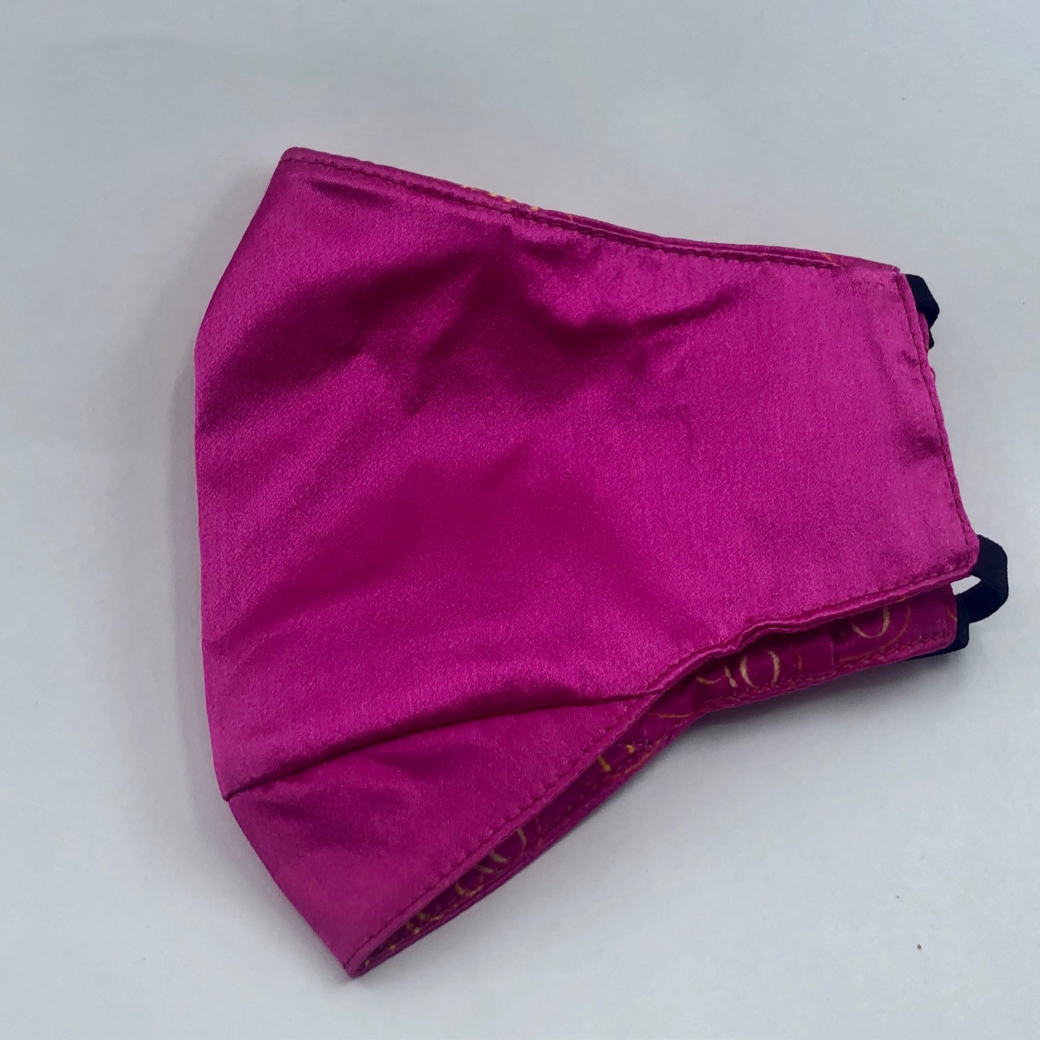 children size hot pink silk face mask