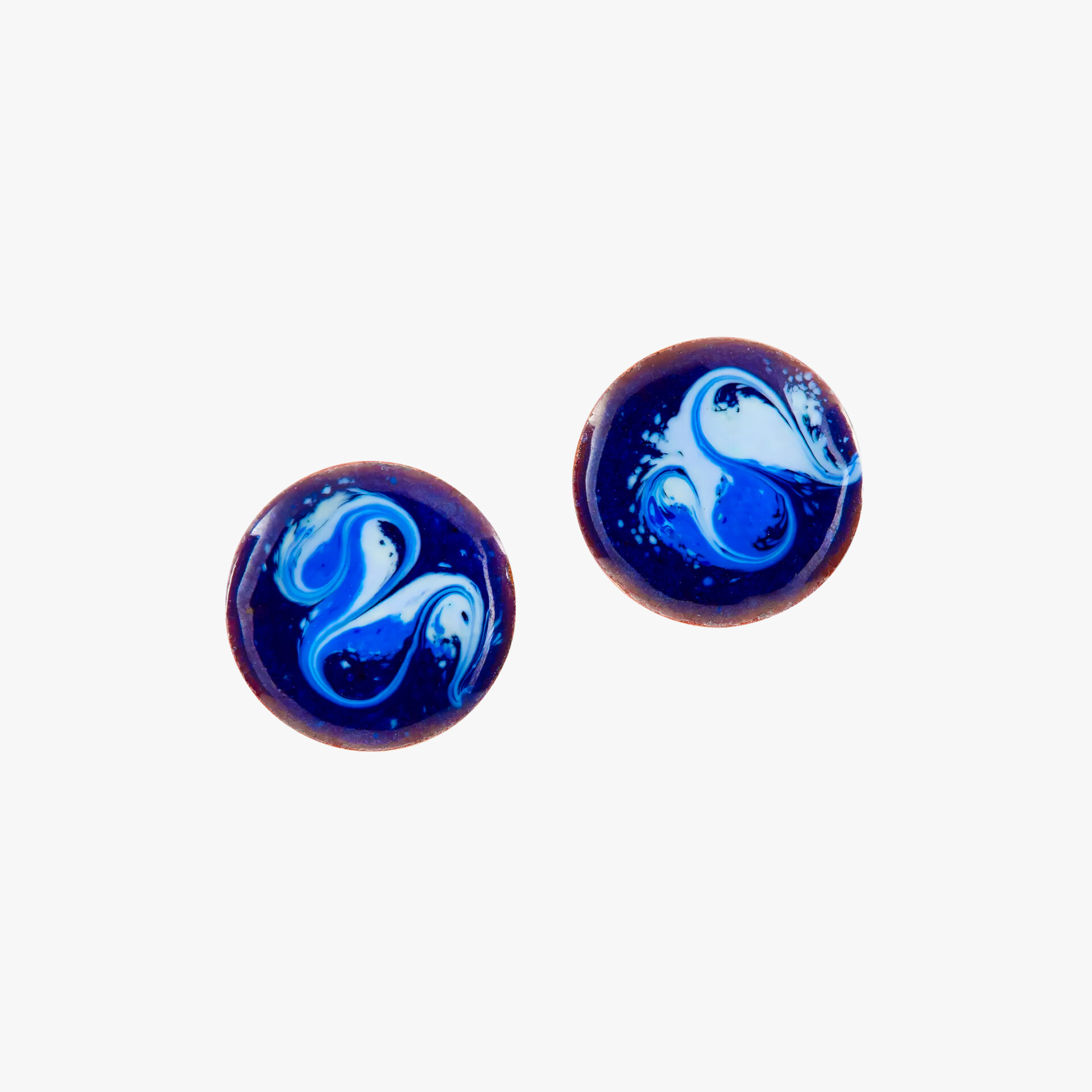 Electric blue stud earrings