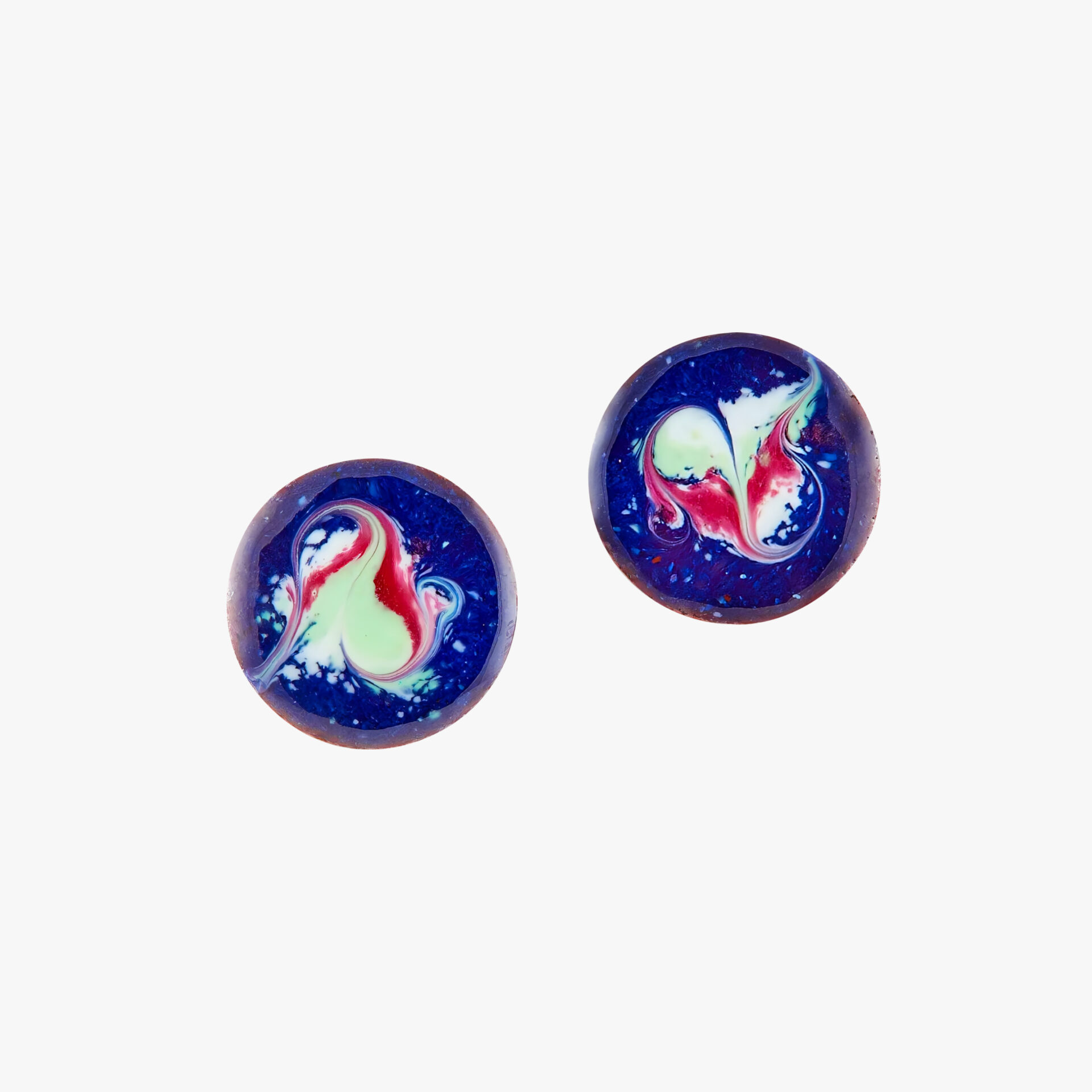 Blue stud earrings