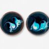 Children of Lir stud enamel earrings