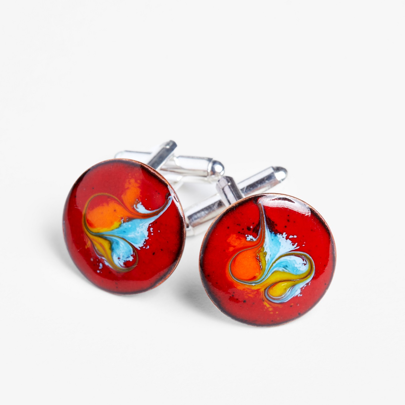 Cotopaxi enamel cufflinks