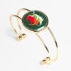 Melisandre large gold plated enamel bracelet