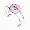 Pinky mauve large adjustable enamel bracelet