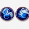 Skellig Haze stud enamel earrings