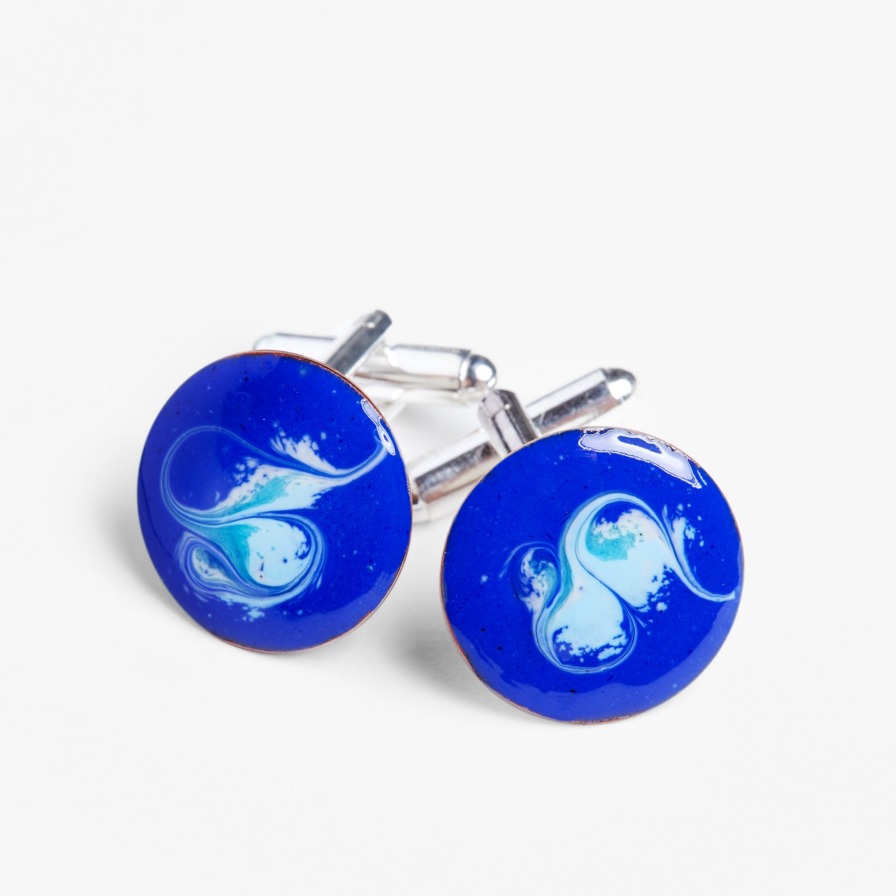 Wild Atlantic enamel cufflinks