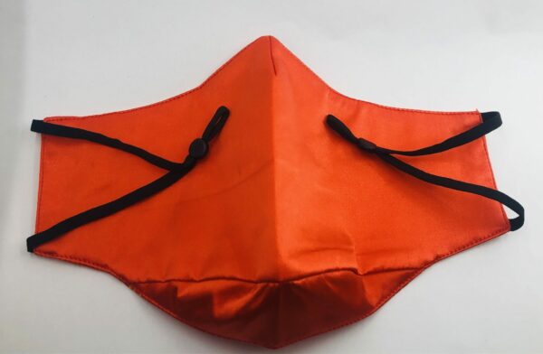 Bright Red Silk Face Mask