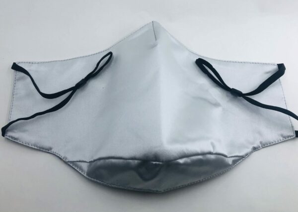 Silvery Grey silk Face Mask