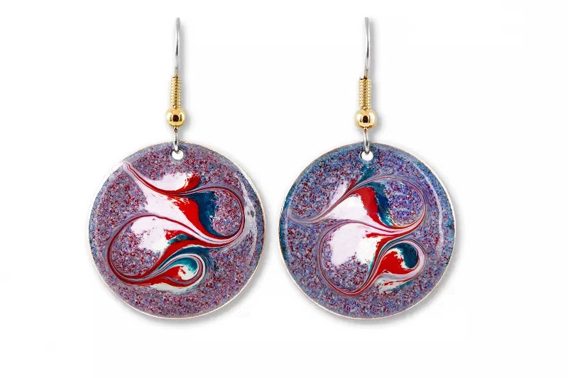purple drop earrings