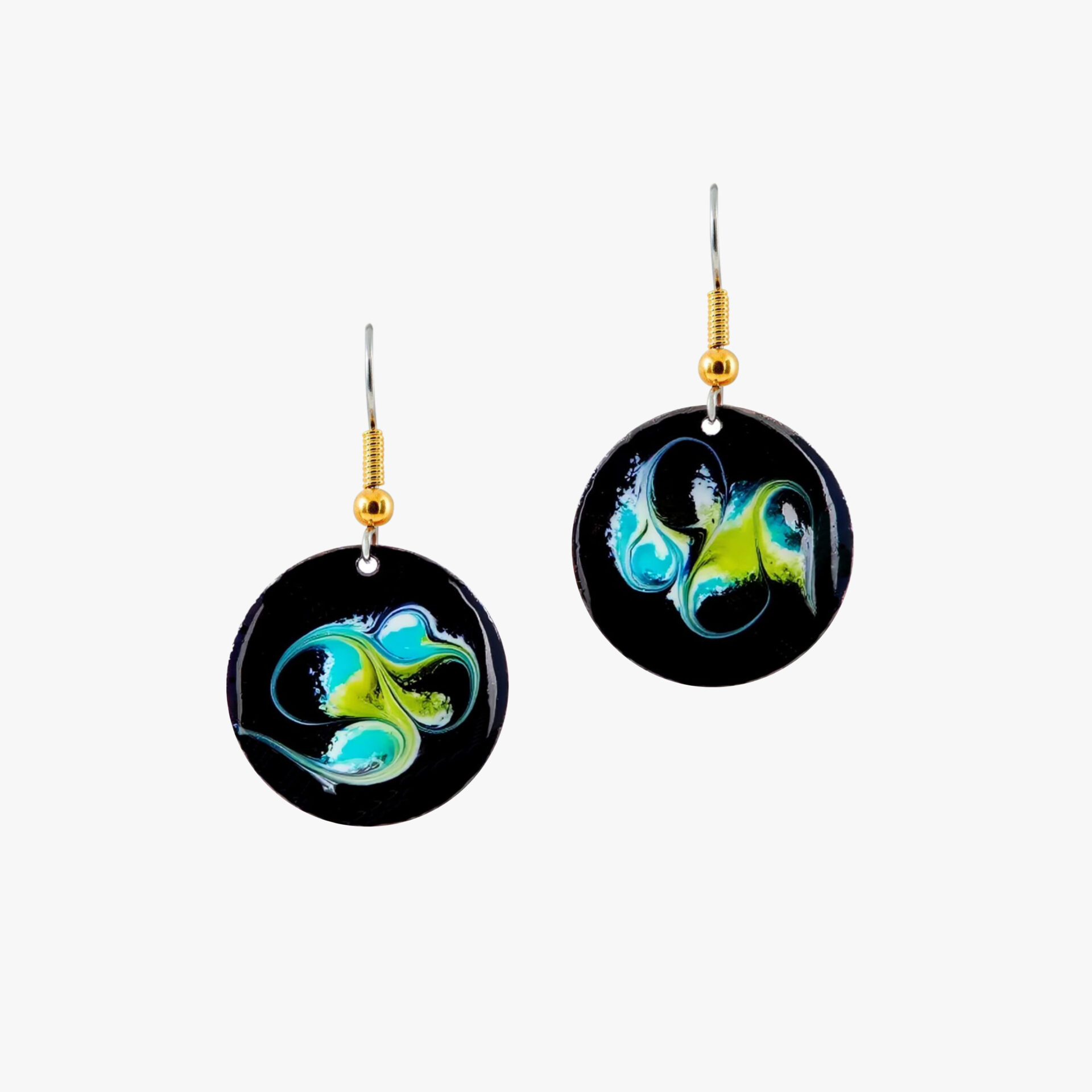 black drop earrings