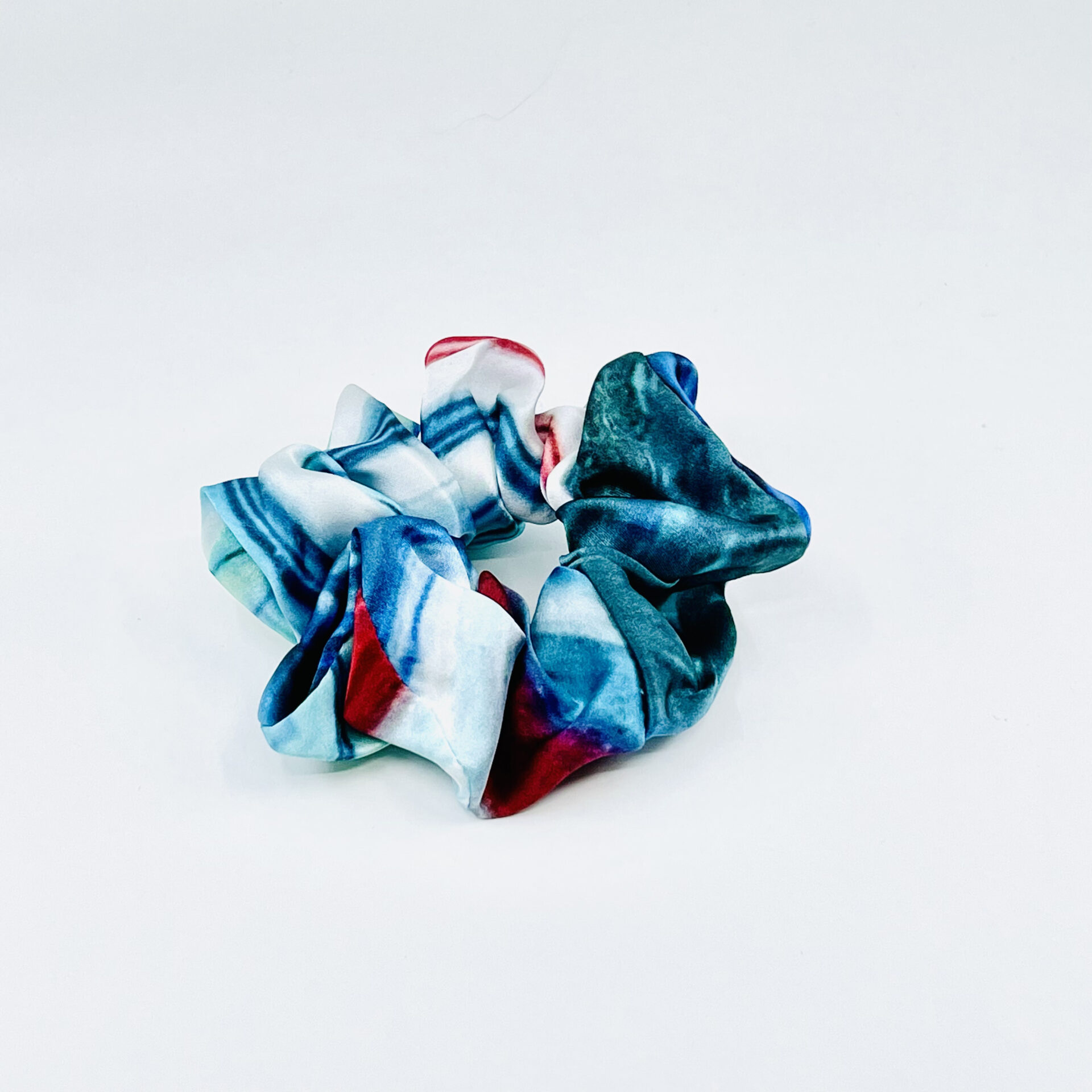 Meab Turquoise Blue Silk Scrunchie