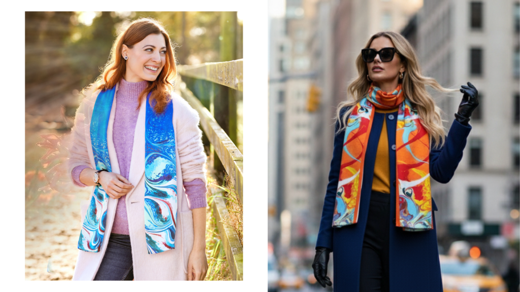 Irish silk scarves