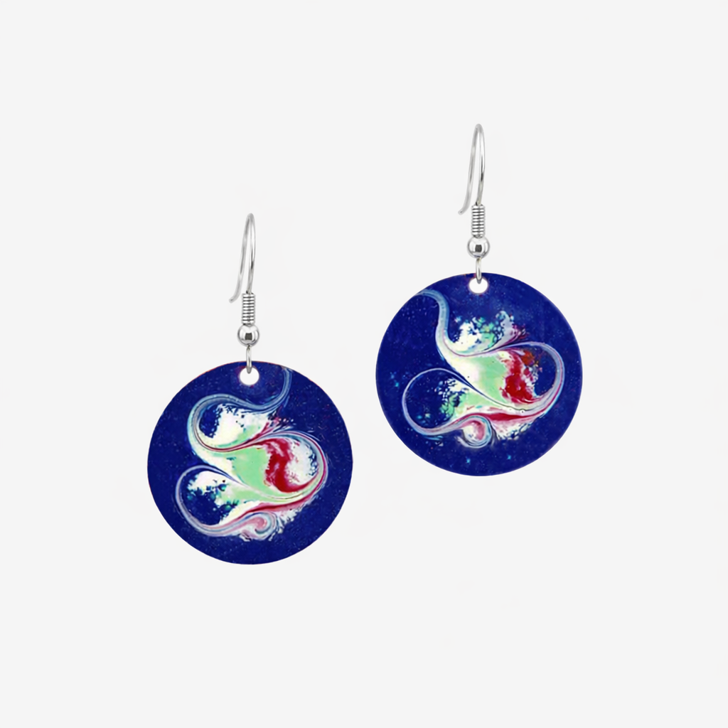 Sansa Blue Earrings with silver ear wires