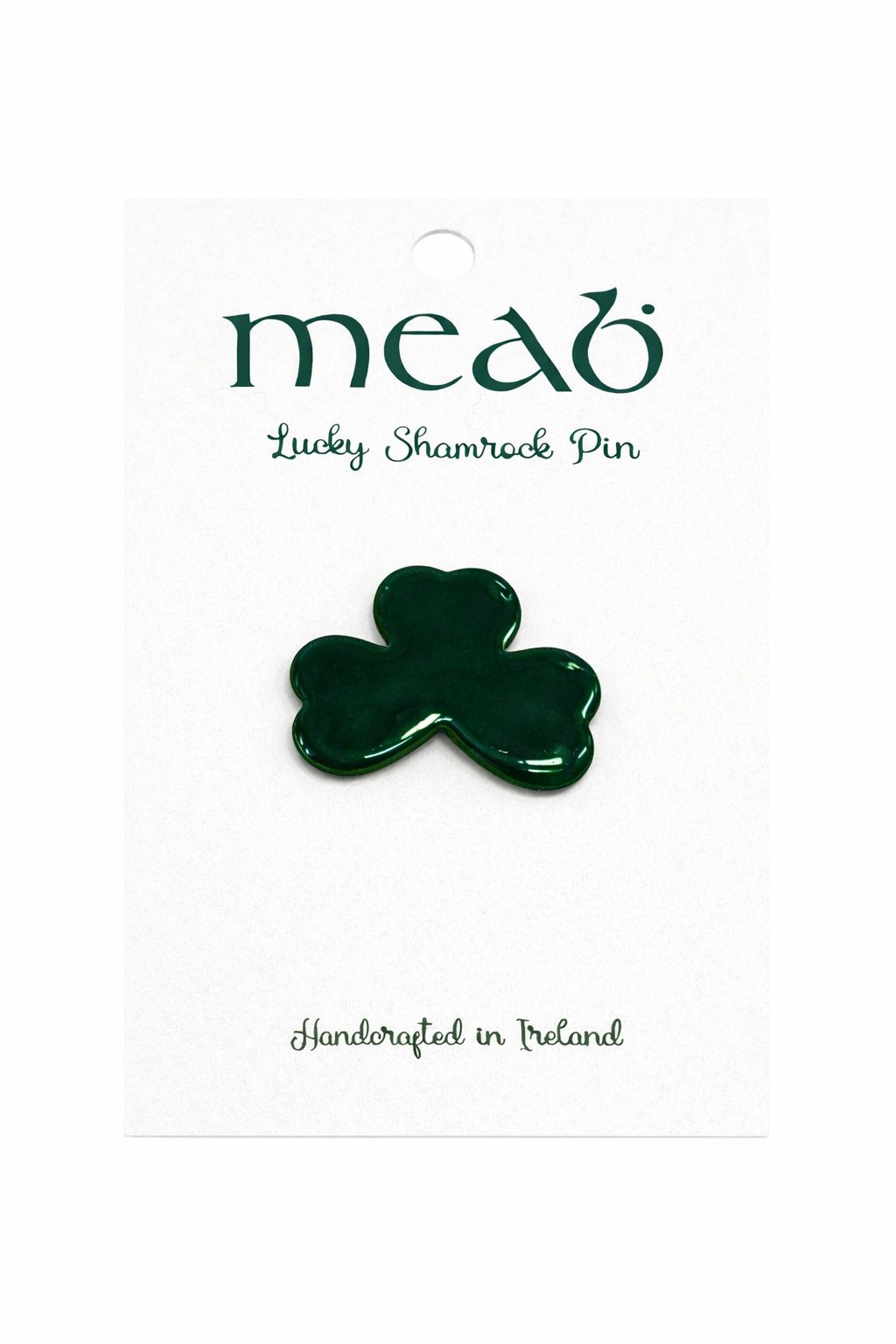 Celtic Dark Green Shamrock Pin